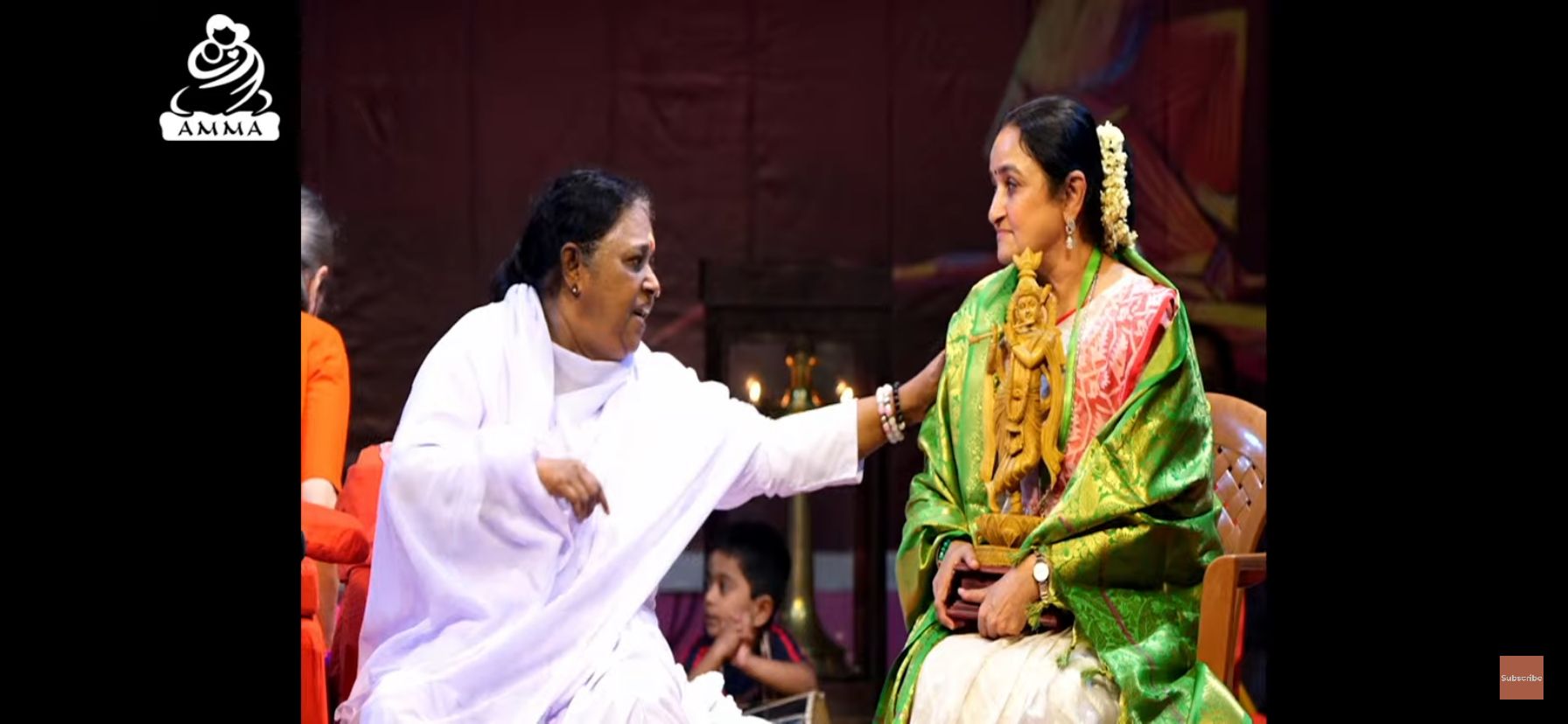 Mata Amritanandamayi with Dr. Sandhya Purecha